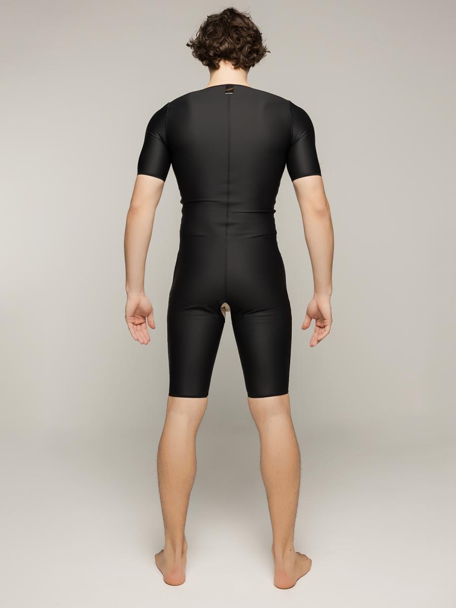 Short Sleeve Above the Knee Length Men's Bodysuit